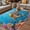 Orange Blue, variant on Funny Diving Tiger Outdoor Rug for Patio/Deck/Porch, Non-Slip Large Area Rug 3 x 5 Ft, Ocean Sea Coastal Coral Fish Marine Life Indoor Outdoor Rugs Washable Area Rugs, Camping Rug Carpet Runner