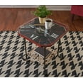 thumbnail image 3 of Linon Salonika Houndstooth Reversible Woven Wool 5'x8' Rug in Gray, 3 of 7