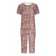 thumbnail image 2 of Sexy Pijama Conjunto para las Mujeres Cuello Redondo Blusa de Manga Corta Y Pantalones, Traje de Moda Casual para el Hogar Y Diario, 2 of 4