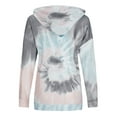 thumbnail image 5 of Avamo Ladies Hoodies Tie Dye Sweatshirt Collared Pullover Sport Loose Fit Tunic Tops Bohemian Long Sleeve Hooded Gray S, 5 of 7