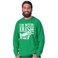 thumbnail image 5 of St Patricks Day I'm With Irish Long Sleeve TShirt Men Women Brisco Brands S, 5 of 6