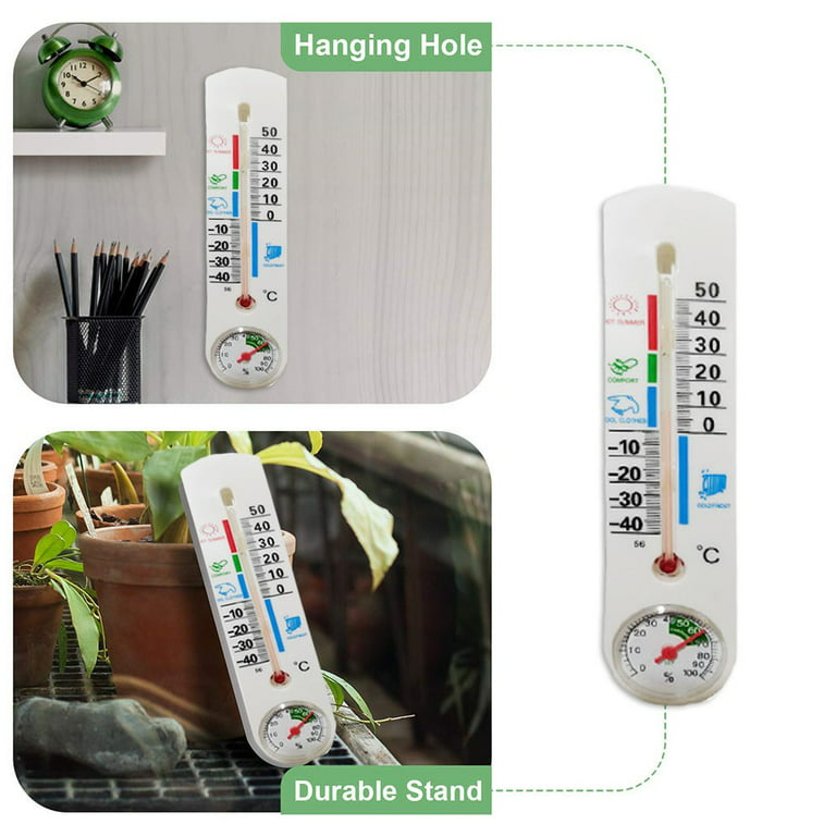 Ruibeauty 3Pcs Analog Thermometer Indoor Outdoor Room Garden Thermometer
