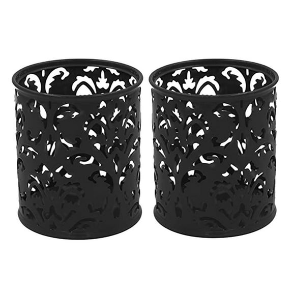 USHOBE 2Pack Pen Holders for Desk with Hollow Design Iron 8.3x8.3x9.8in