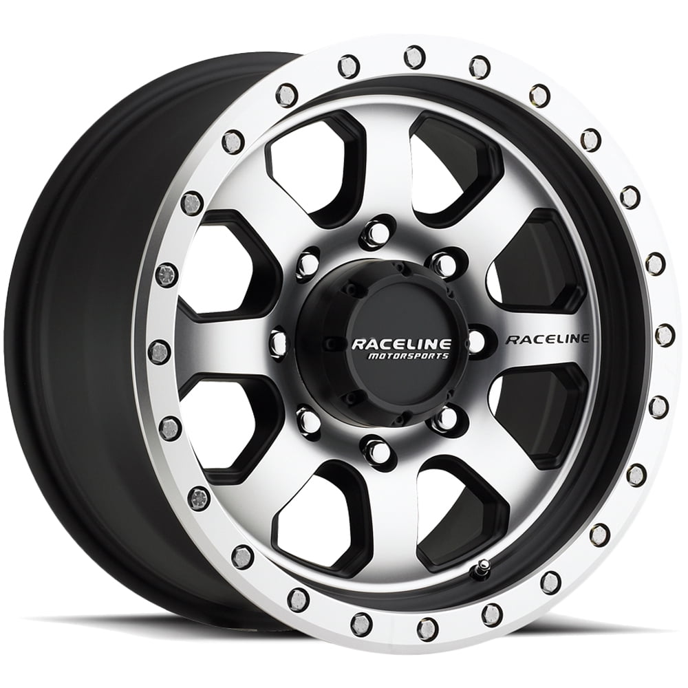 17" Inch Raceline 929M SL Avenger 17x9 8x6.5" +20mm Black/Machined