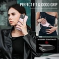 thumbnail image 5 of JEEHOOD Case For iPhone 15 Plus / 14 Plus, RFID Blocking Compatible With MagSafe Detachable 2 In 1 Wallet With Snap fastening Card Holder,PU Leather Case,Kickstand Magnetic Protective Women Men Cover, 5 of 7