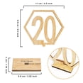 thumbnail image 3 of Números de mesa de madera, Fashionclubs 1-20 números de mesa de boda con base de soporte, forma hexagonal, perfecto para bodas, decoración, 3 of 5