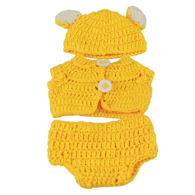 Armarillo Dulce Banda Estomacal + Ropa Interior + Sombrero para 10 '' - 11 '' Nebworn Baby Muñeca