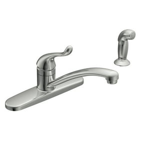 Moen Ca87316c Chrome Renzo 1 Handle Low Arc Pullout Kitchen Faucet