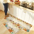 thumbnail image 5 of Kitchen Rug Mat Thanksgiving Pumpkin Maple Leaf, Set of 2, Anti-Fatigue Non-Skid Washable Kitchen Runner Rugs, Vintage Watercolor Art Soft Comfort Rug for Kitchen, Floor Home, Front of Sink, Laundry, 5 of 6