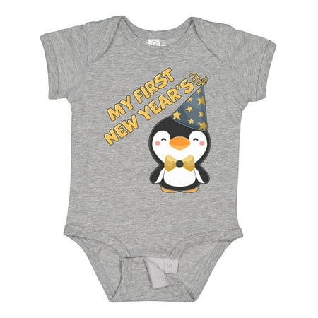 

Inktastic My 1st New Years with Cute Penguin in Blue Hat Gift Baby Boy or Baby Girl Bodysuit