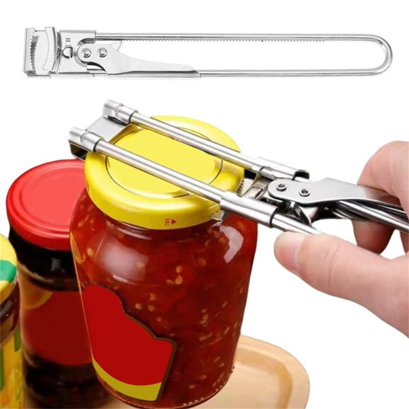 Jar Opener Gripper，Jar Lid Gripper Bottle Opener Kitchen Accessories，Adjustable Stainless Steel Jar Opener
