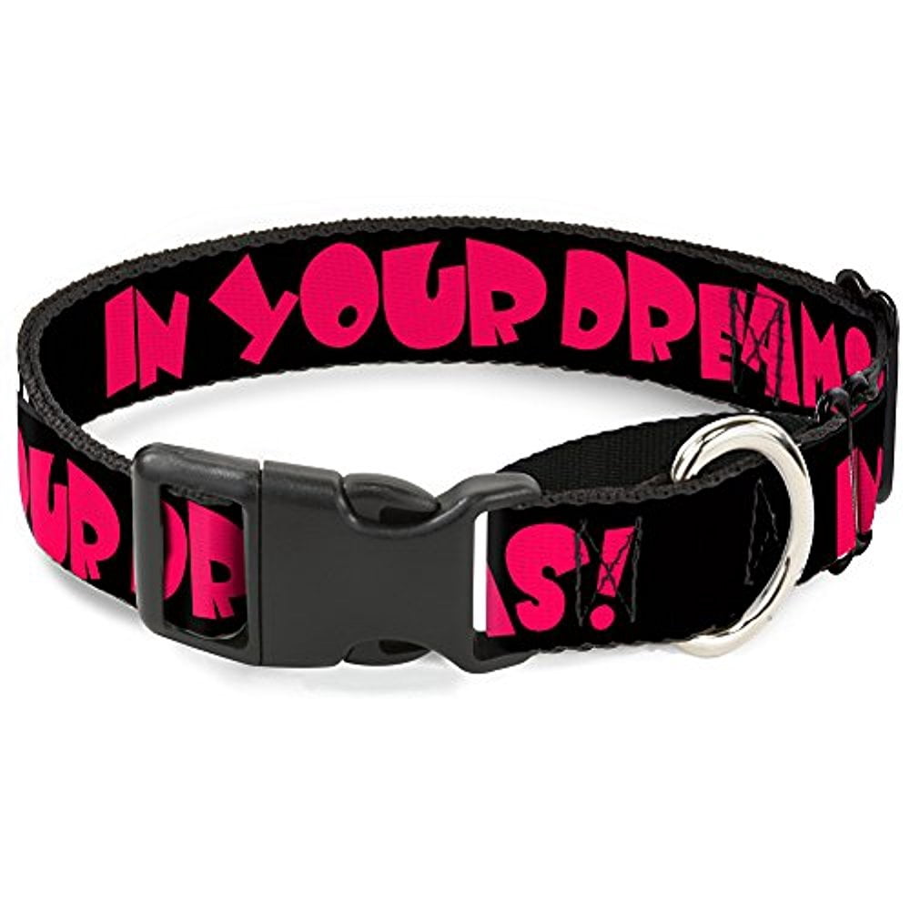buckle-down mgc-w30929-l in your dreams! black white pink martingale dog collar