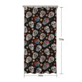 thumbnail image 5 of Black Colorful Skull Flower Pattern Shower Curtain 36"x72" ,Bathroom Decorative Shower Curtains Set with 12 Hooks,Modern Waterproof Washable Shower Curtain, 5 of 6