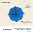 thumbnail image 6 of Covered Living 9ft Market Patio Umbrella 8 Rib Replacement Canopy Capri Blue Olefin, 6 of 7