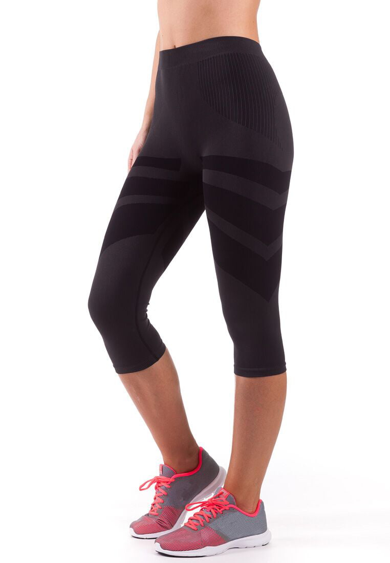 Women Yoga Workout Gym Cropped Pants Legging Fitness 3/4 Capri Stretch Trousers
