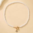 thumbnail image 4 of Pearl Chain OT Buckle with Diamonds 26 Letter Pendant Clavicle Chain Necklace, 4 of 10