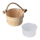 thumbnail image 2 of Cubo para sala de vapor, cubo para sauna de 6L, para sauna de SPA, barril de madera, mango de SPA, cubo de madera construido para el futuro Jadeshay A, 2 of 8