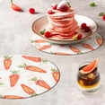 thumbnail image 3 of Round Braided Placemats Set of 4 Easter White Red Green Multi, Carrot Print Round Placemats for Dining Tables Kitchen Decoration 13 inch Round Table M, 3 of 8