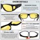 thumbnail image 4 of Gafas de visi&#2013265923n nocturna DUCO para conducir al anochecer en d&#2013265933as lluviosos, antideslumbrantes, se ajustan sobre gafas envolventes, polarizadas UV400, 4 of 6