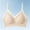 Beige, variant on Wireless Triangle Bras for Women- Breathable Mesh Contrast Trim Seamless Adjustable Thin Straps Push Up Supportive Everyday Bras Black Size XL