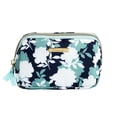 thumbnail image 6 of Sophia Joy Zippered Travel Makeup & Accessory Clutch in Blue Floral Pattern with Signature Gold Hardware, 6 of 7