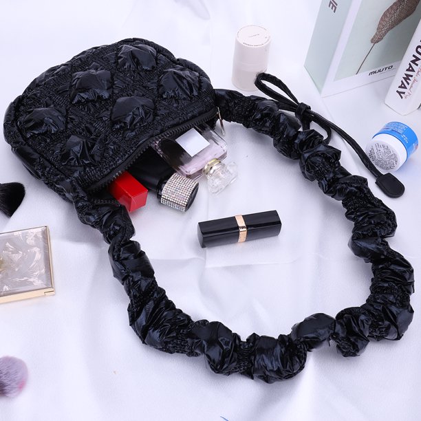 Bolso Bandolera Bolso bandolera para mujer Bubble plisado Cloud Nylon Dumpling Underarm Bags (Negro) Ndcxsfigh Para Estrenar