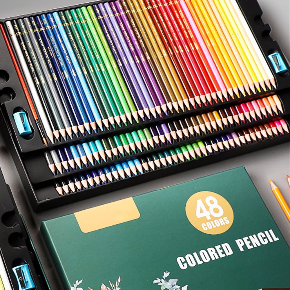 BE-TOOL 150Pcs Oily Colored Penciles Optional Metallic Pencils Set with Brush and Pencil Sharpener for Students Beginners Artist Painting Working Office School Stationery