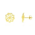 thumbnail image 1 of 14k Yellow Gold Flower Stud Earrings, 1 of 1