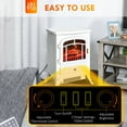thumbnail image 5 of HOMCOM Electric Fireplace Heater, Fireplace Stove with Realistic LED Flames and Logs, and Overheating Protection, 750W/1500W, White, 5 of 10