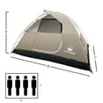 thumbnail image 2 of 4-Person Tent, Water Resistant Dome Tent for Camping With Removable Rain Fly And Carry Bag, Rebel Bay 4 Person Tent By Wakeman Outdoors, 2 of 7