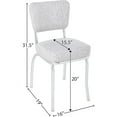 thumbnail image 5 of Diner Chair - Vinyl Seat, Chrome Frame - Fully Assembled Bistro Kitchen Chair, 5 of 6