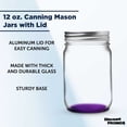 thumbnail image 3 of 10 Decorating Mason Jars Set, 12 oz. - Canning, Aluminum Lid - Purple, 3 of 5