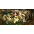 thumbnail image 2 of Seurat, Georges 24x14 Gold Ornate Wood Framed with Double Matting Museum Art Print Titled - Ward The Progress Of Spring 1905, 2 of 4