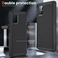 thumbnail image 5 of Designed for Samsung Galaxy A71 5G Case 2 in 1 Gift Militay Grade Drop Protective Rugged Heavy Duty Cover Shockproof Case for Galaxy A71 5G Phone Case for Women Men boy Girl (Black+Black), 5 of 17
