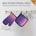 thumbnail image 4 of Yayeee Oven Mitts and Pot Holder Set of 4 Heat Resistant Kitchen Gloves Baking Hot Pad, Gradient Love, 4 of 5