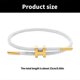 thumbnail image 3 of Stylish Adjustable Bracelet for Women with 18k Gold Plated H Buckle, Crafted from Premium Stainless Steel Wire Navy blue, 3 of 5