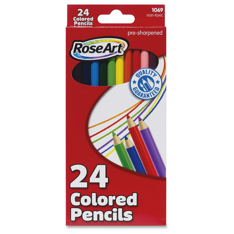 Rose Art 24 Colored Pencils Presharpened 2002 Assorted Colors 