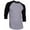 Gray/Black, variant on Ma Croix Mens Baseball Raglan Sleeve Shirt Jersey Uniform Tee