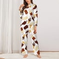 thumbnail image 2 of Pajamas for Women Set - Ice Cream Popsicle Comfy Long Sleeve Button Up Pajama Sets for Women 2 Piece, Soft Sleepwear Nightwear Pjs Lounge Sets for Women with Pockets, 2 of 6