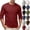 Wine, variant on Zpzdpjkx Men Crew Neck 3/4 Sleeve Pullover Pocket Solid Color Soft Comfy Basic Daily Vacation Wear Sweatshirt for Mens