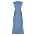 thumbnail image 3 of Robes d'Été Grande Taille Mode d'Été pour Femmes Manches Courtes Camisole Unie Bretelles Col Rond Robe de Soirée pour Femmes Élégante Élégante en Solde, 3 of 4