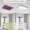 thumbnail image 5 of Purple Burlap Texture Magnetic Fluorescent Light Covers for Ceiling Lights 2 x 4 Feet, Farmhouse Vintage Purple Office Classroom Kitchen Drop Ceiling Light Covers Lighting Filters Shade Panel 2 Packs, 5 of 9