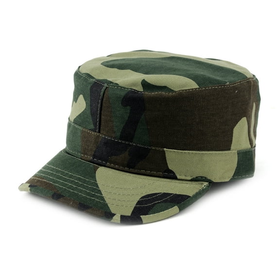NYFASHION101 Fashionable Solid Color Unisex Fitted Army Military Cadet Cap, Navy, S