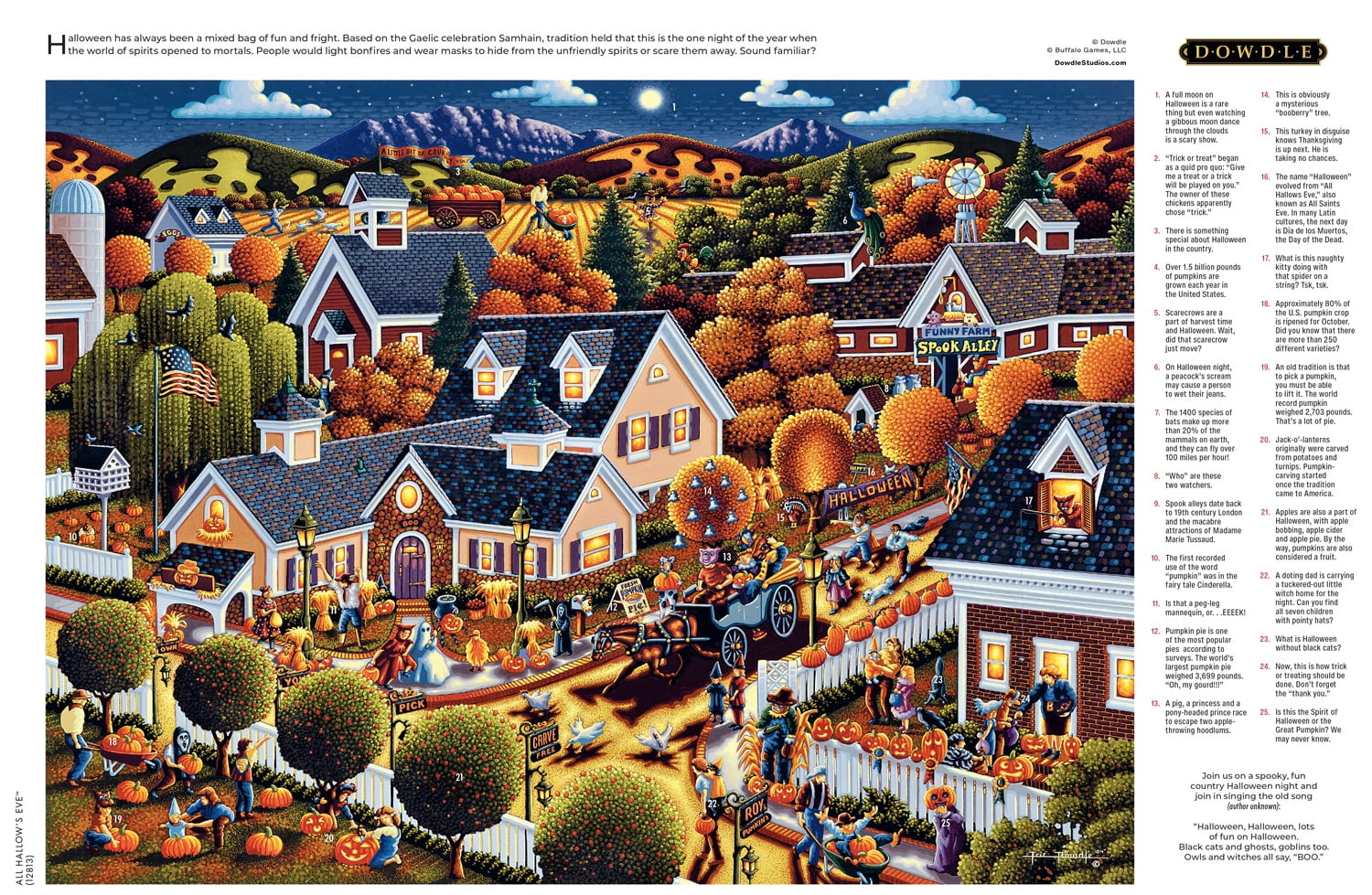 Buffalo Games 1000-Piece Dowdle All Hallow's Eve Interlocking Jigsaw Puzzle