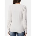 thumbnail image 3 of Women's Crew Neck Button Down Long Sleeve Cardigan Sweater, 3 of 4