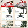 thumbnail image 5 of CAPHAUS 4.5 Feet Fake Spruce Snow Flocked Christmas Tree w/ 353 Tip Count, 300 LED Lights, Pre-Hinged, Green Pointed Shaped Leaves, with Metal Stand, for Indoor, Office, Party, Holiday Decoration, 5 of 9