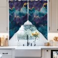 thumbnail image 2 of Blue Purple Marble Swag Curtains Modern Abstract Gradient Texture Swag Valances for Kitchen Windows, Window Treatment Topper Curtains for Living Room Bedroom Bathroom, 36" W x 63" L, 2 of 9