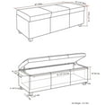 thumbnail image 6 of Trent Home 48" W Rectangle Storage Ottoman Bench in Stone Gray Faux Leather, 6 of 6