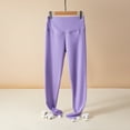thumbnail image 2 of ZHOUCHANKIDS Women Lined Leggings Weather Thick Thermal Warm Winter Tights Lift High Waist Tummy Pants Purple L, 2 of 9