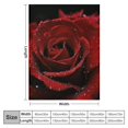 thumbnail image 4 of Orinice Red Rose Drops Warm and light blankets Soft blankets Blankets for all seasons - ideal decoration for the living room Sofa - a great gift - available in a variety of sizes, 4 of 6